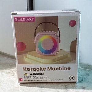 Beilhart Pink Karaoke Machine with LED Lights